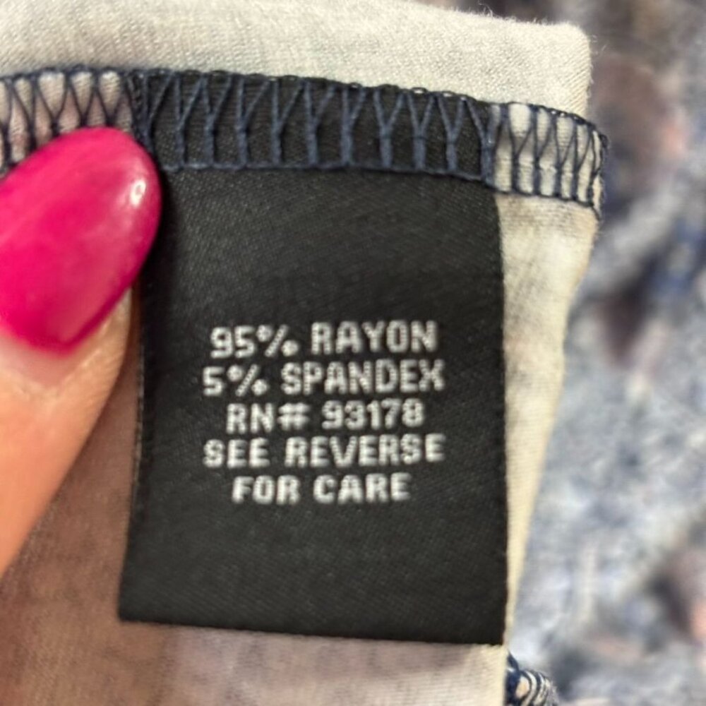 Premise Dresses Womens Floral Geometric Short Sleeve A-Line Dress 2X Rayon/Spand - Picture 5 of 6